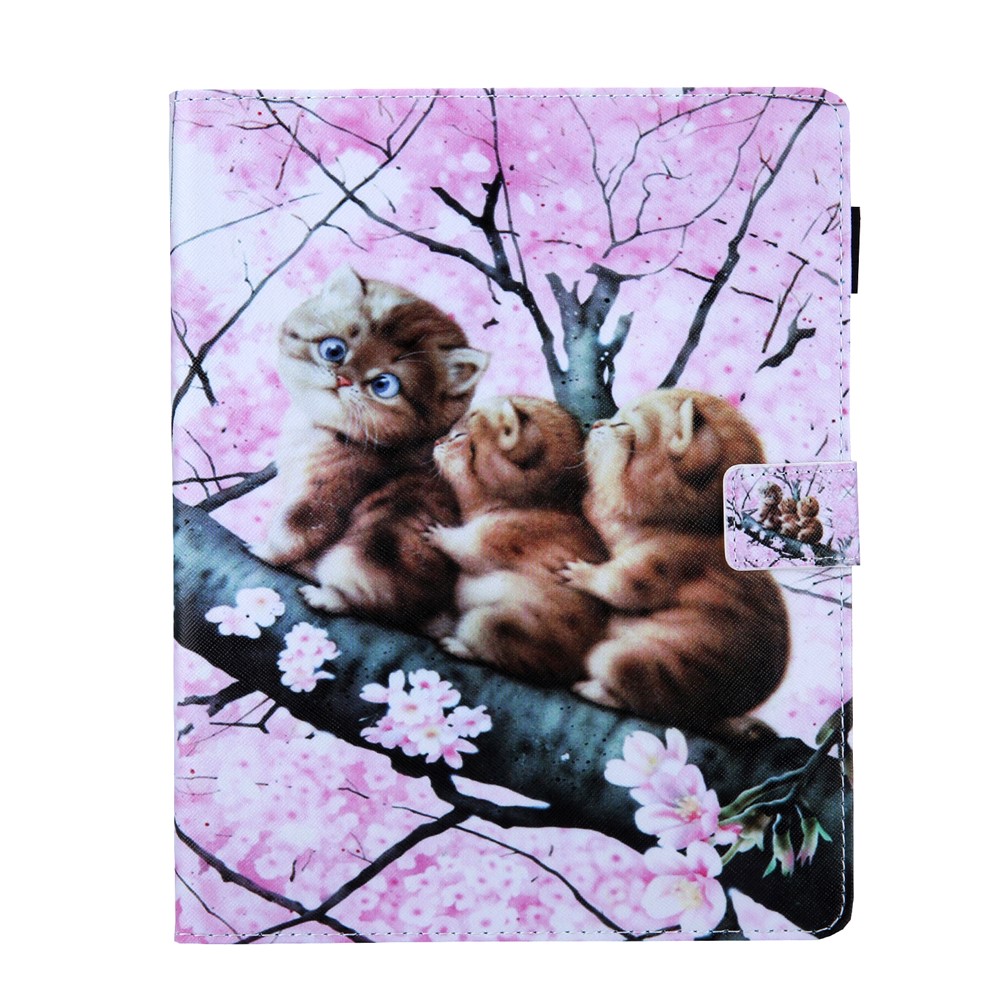 Pattern Printing Leather Flip Tablet Case for 10-Inch Tablet - Three Cats-2
