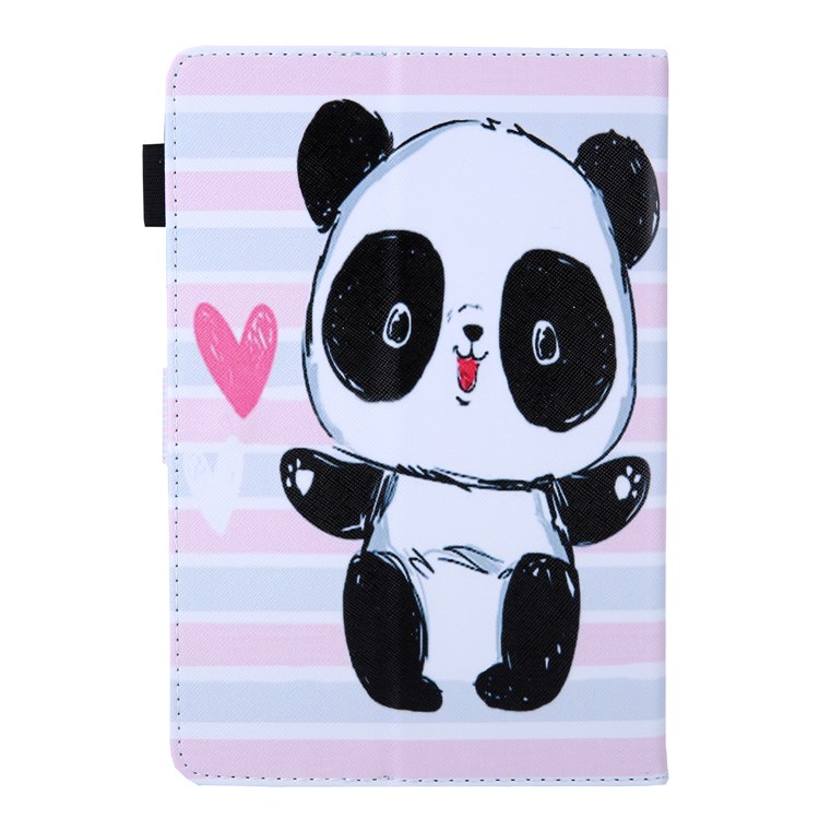 7-Zoll-Universal-gemusterte Leder-Stand-Cover Für Huawei Mediapad T3 / Galaxy Tab 3 Lite - Panda-3