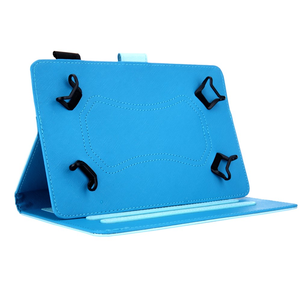 Leather Case Tablet Cover with Card Storage for 10 inch Tablet - Baby Blue-12