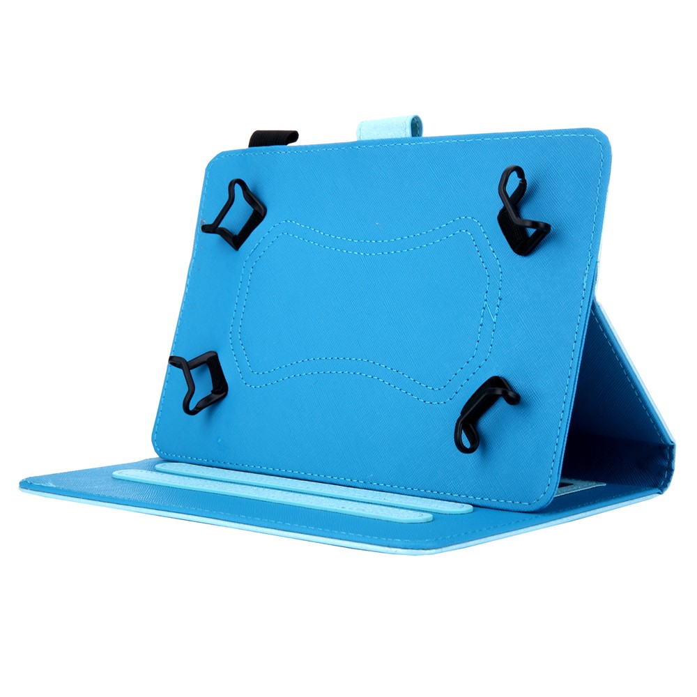 Leather Case Tablet Cover with Card Storage for 10 inch Tablet - Baby Blue-7