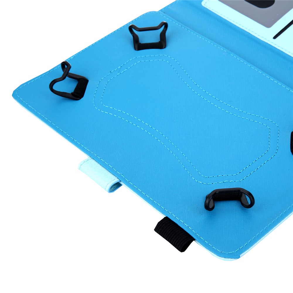 Universal Leather Case Cover with Card Storage for 8 inch Tablet - Baby Blue-11