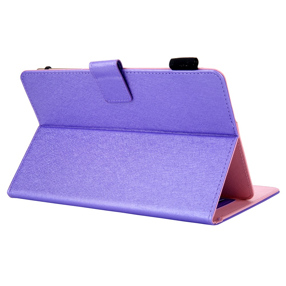 Universal Leather Case Cover with Card Storage for 8 inch Tablet - Purple-4