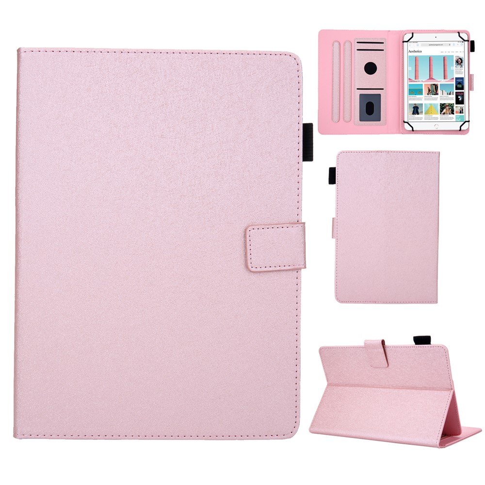 Universal Leather Case Cover with Card Storage for 8 inch Tablet - Pink-1