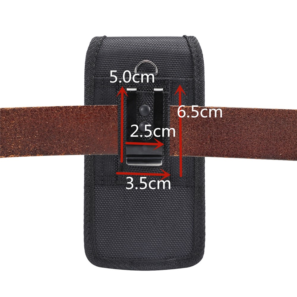 Outdoor Tactical Beutel Hülle Telefongürtel Vertikales Holster Universal Clip Flip Halter Für Mobiltelefon - Schwarz