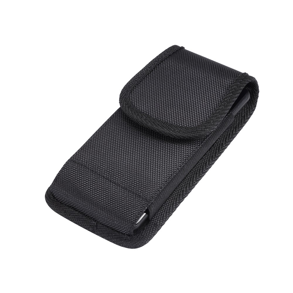 Universal Clip Oxford Cloth Hanging Waist Bag Card Holder Pouch Men Mobile Phone Bag for 5.5 inch Smartphones - Black-8