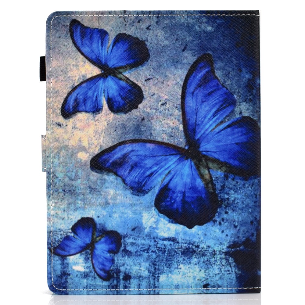 Patterned 10 inches Tablet Universal PU Leather Stand Case with Card Holder for iPad 9.7 (2018) / Microsoft Surface Go  - Blue Butterflies-3