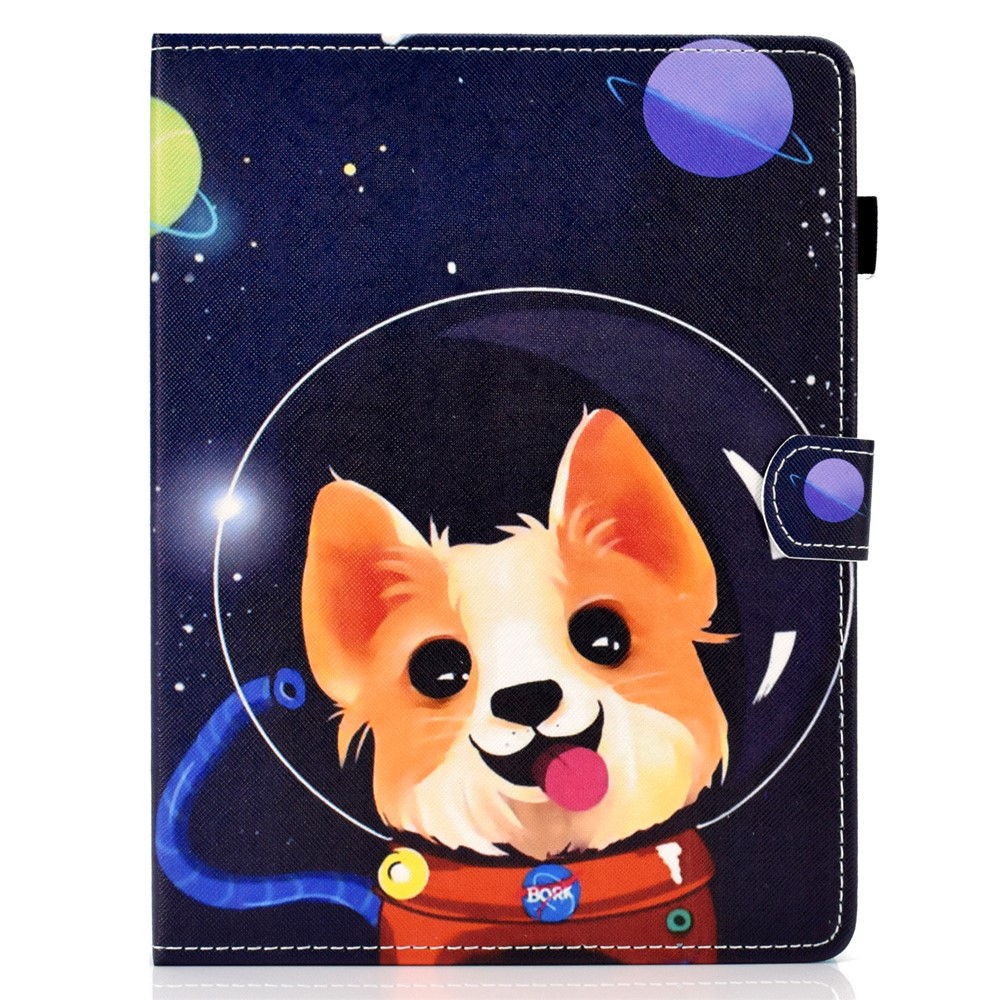 Universal Pattern Printing Card Slots Stand Leather Protective Case for 8-inch Tablet - Aerospace Dog-2