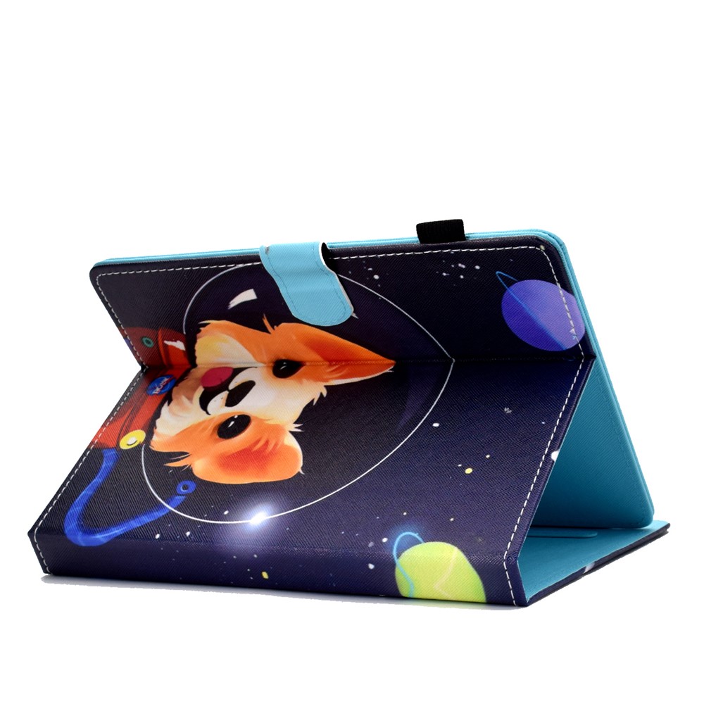Universal Pattern Printing Card Slots Stand Leather Protective Case for 8-inch Tablet - Aerospace Dog-5