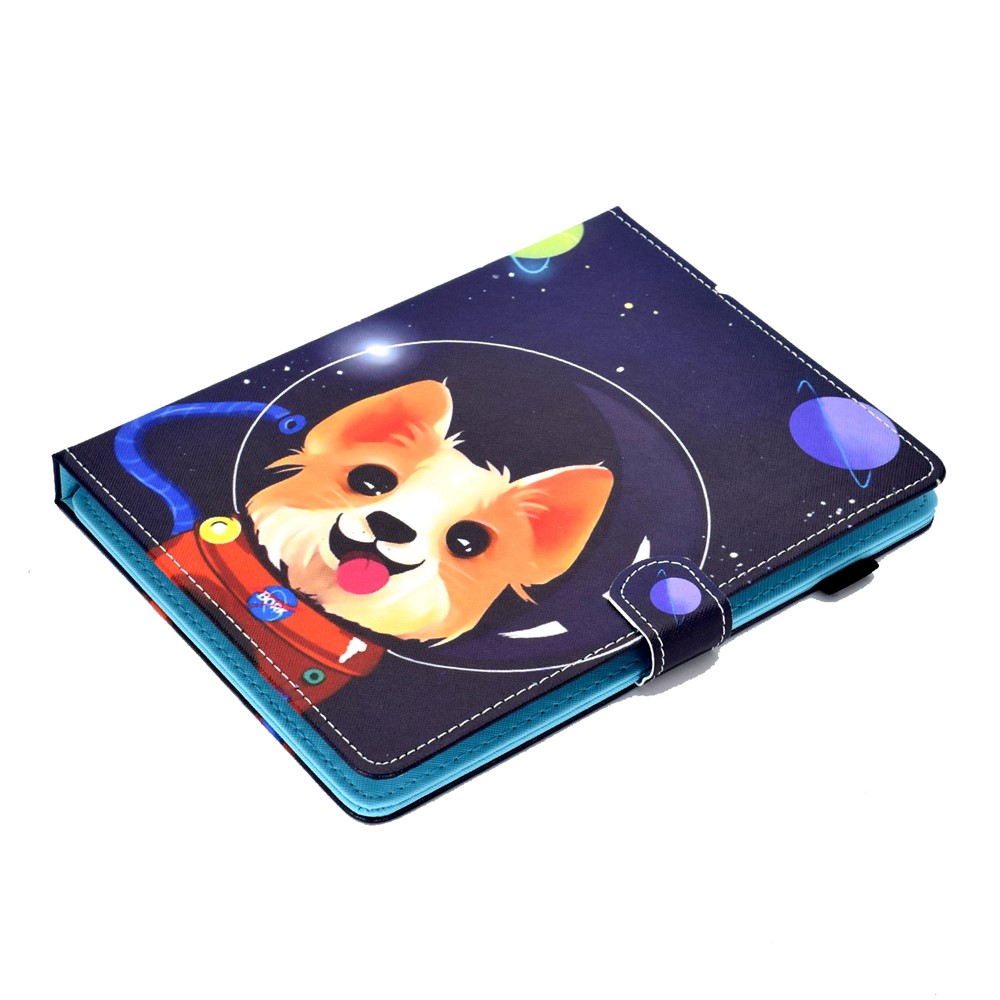 Universal Pattern Printing Card Slots Stand Leather Protective Case for 8-inch Tablet - Aerospace Dog-9