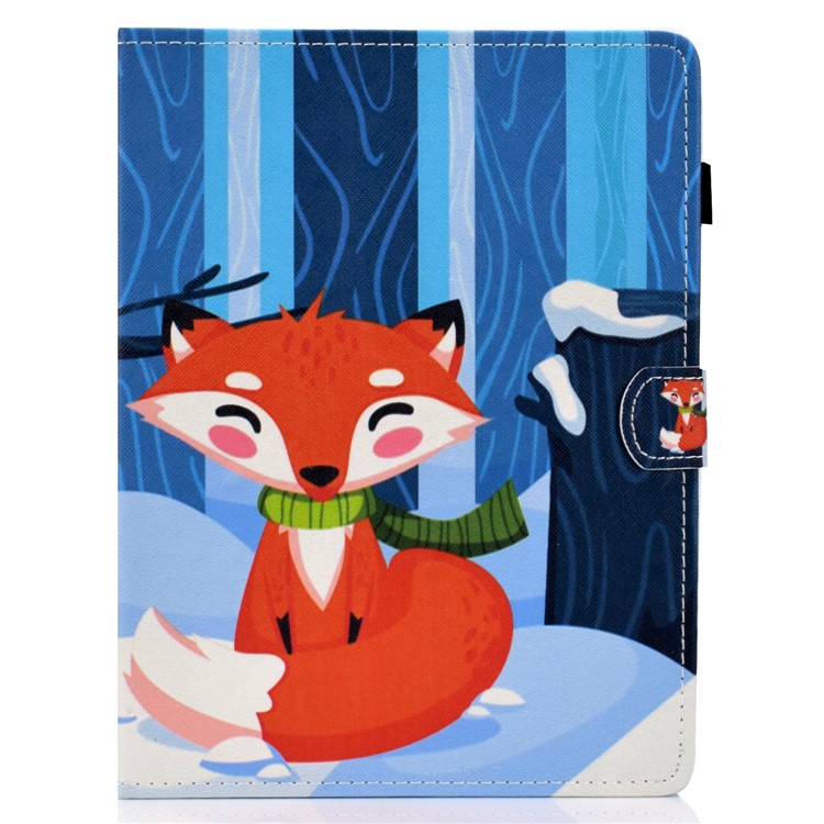 Universal Pattern Printing Card Slots Stand Leather Protective Case for 8-inch Tablet - Fox-2