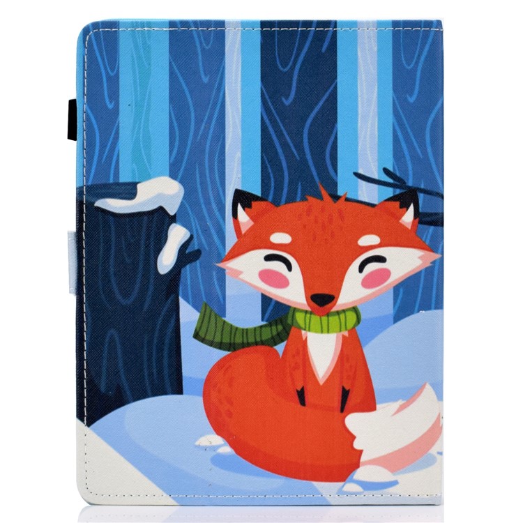 Universal Pattern Printing Card Slots Stand Leather Protective Case for 8-inch Tablet - Fox-3