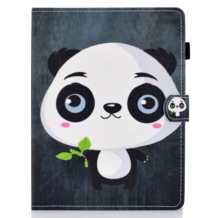 Universal Pattern Printing Card Slots Stand Leather Protective Case for 8-inch Tablet - Cute Panda-2