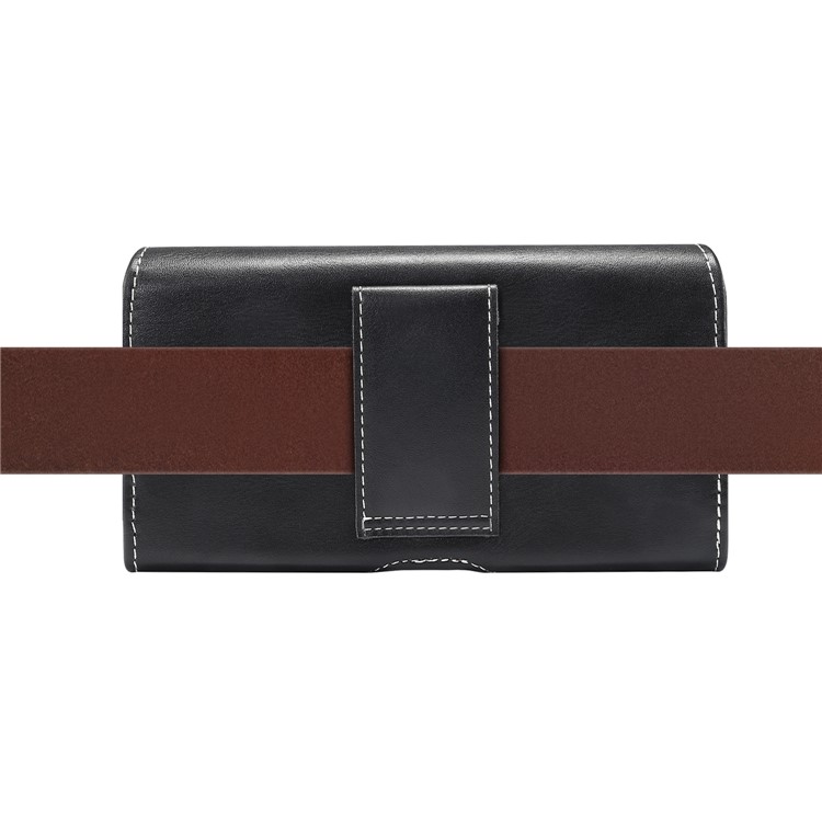 Universal Wear-resistant Leather Waist Bag Holster for Mobile Phone within 5.5-inch - Black-6