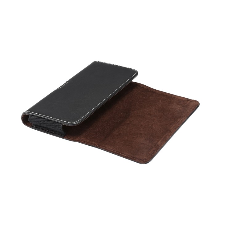 Universal Wear-resistant Leather Waist Bag Holster for Mobile Phone within 5.5-inch - Black-7