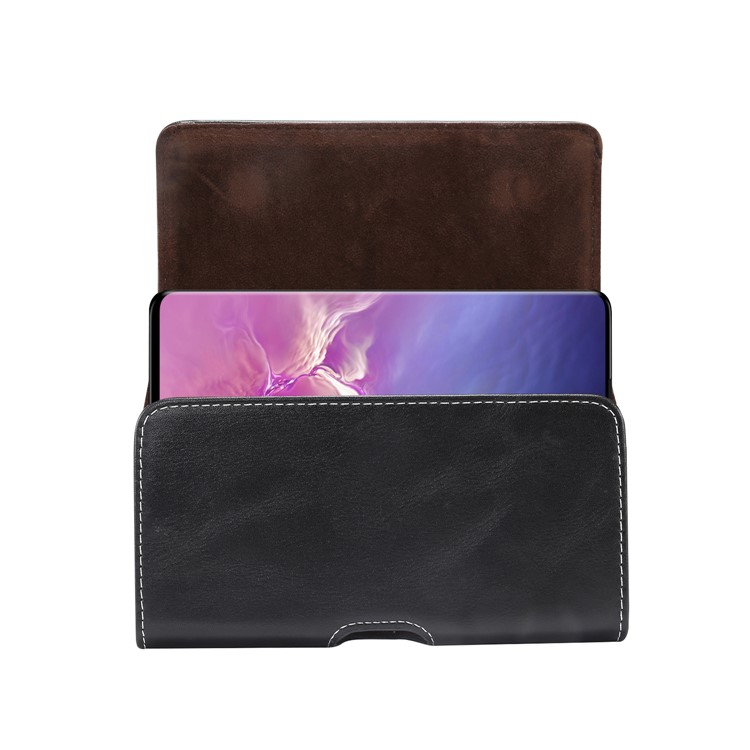 Universal Wear-resistant Leather Waist Bag Holster for Mobile Phone within 5.5-inch - Black-8