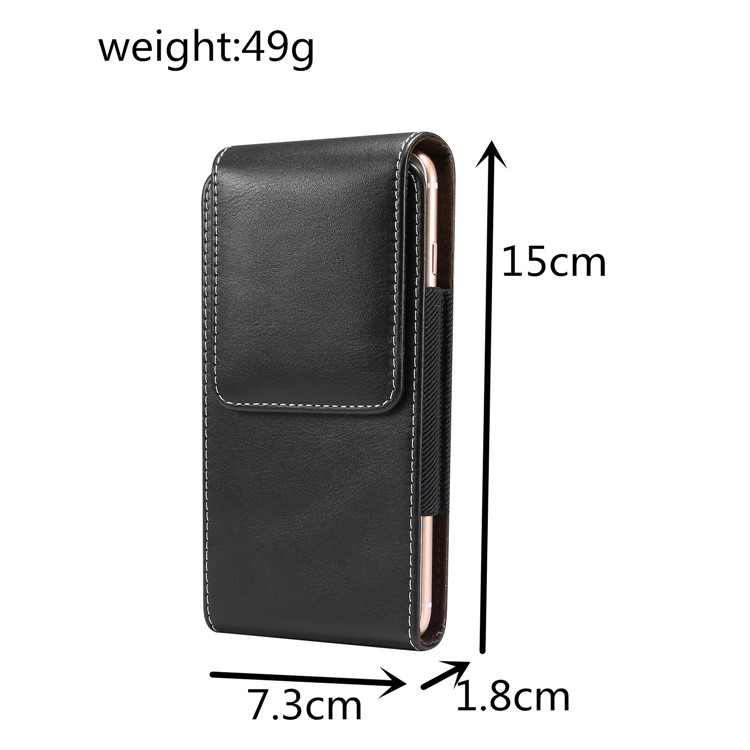 4,7-5,2 Pouces Étui En Cuir De Clip Ceinture Universelle Résistant À L'usure En Cuir Cas Pour Iphone Samsung Huawei Etc.-4