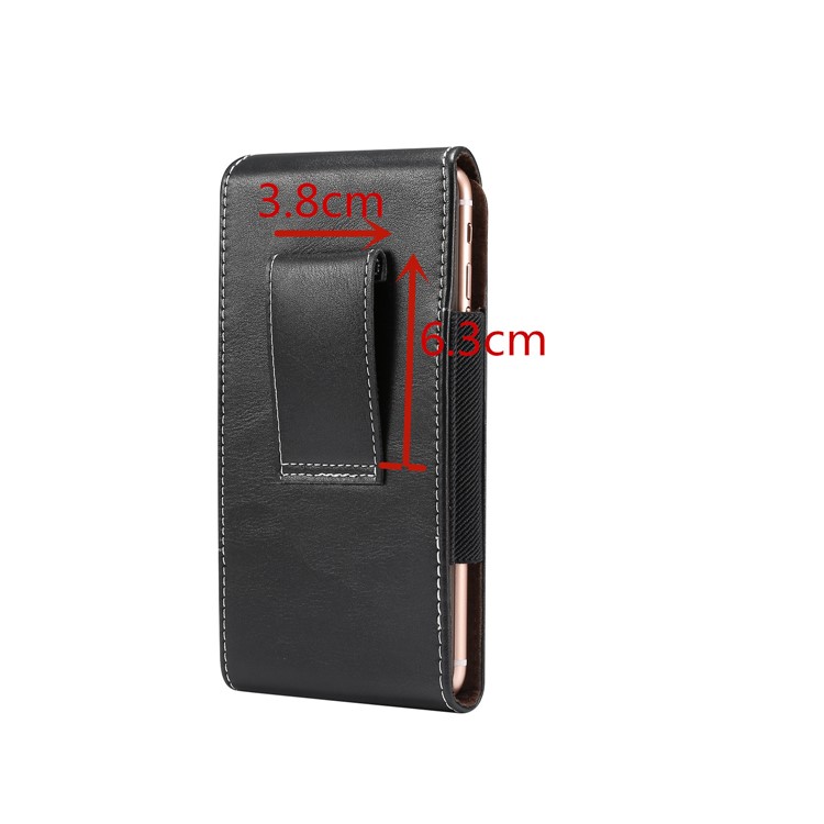 4,7-5,2 Pouces Étui En Cuir De Clip Ceinture Universelle Résistant À L'usure En Cuir Cas Pour Iphone Samsung Huawei Etc.-5