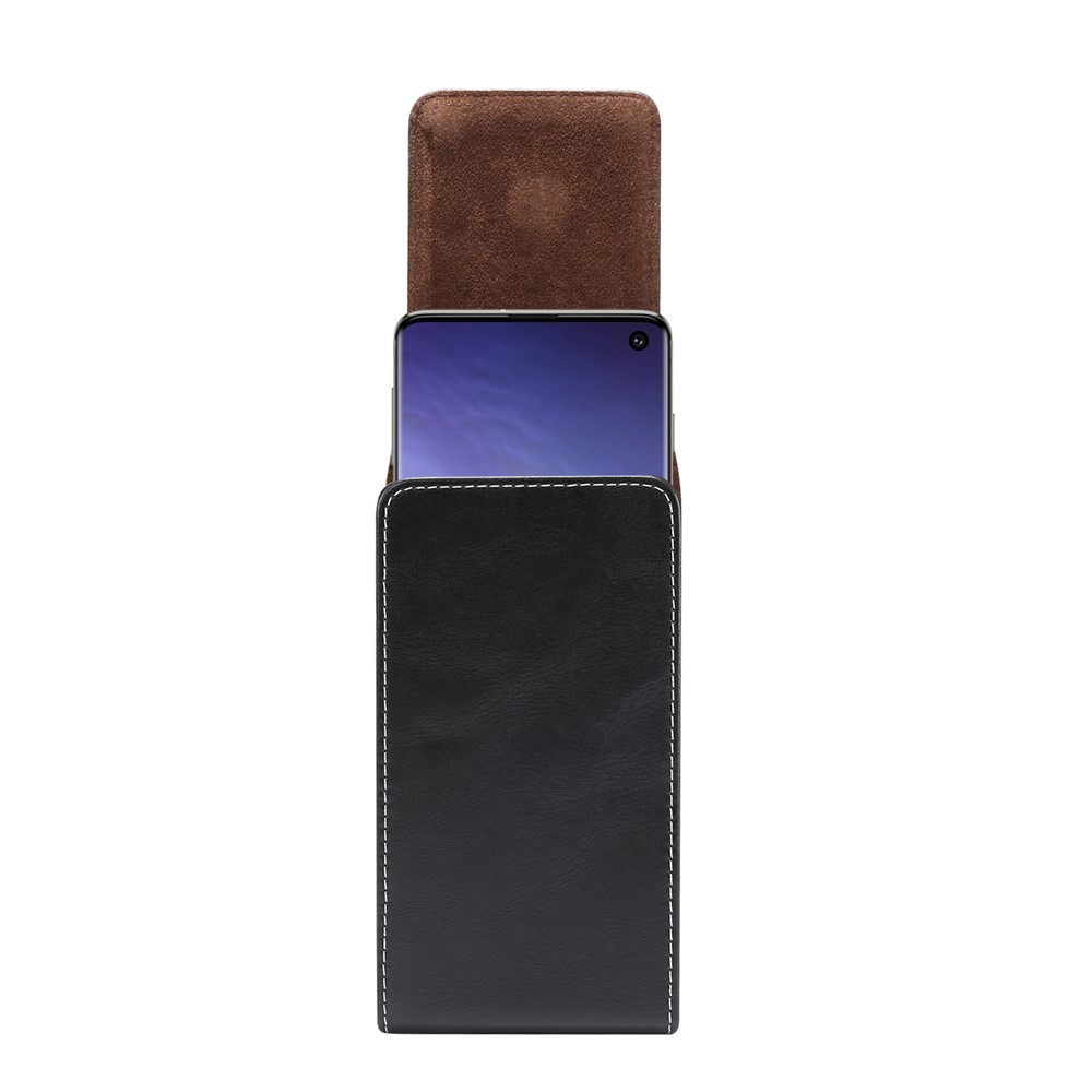 5.5 inch Universal Wear-resistant Leather Belt Clip Phone Pouch Case for iPhone Samsung Huawei Etc.-8