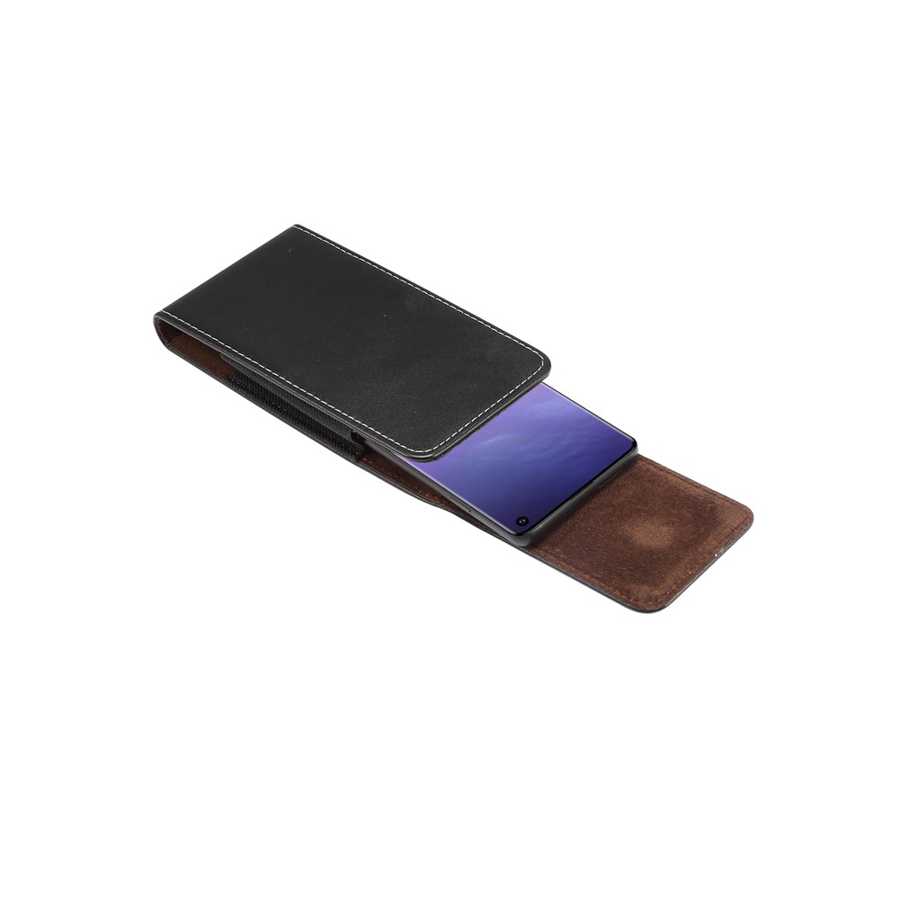 5.5 inch Universal Wear-resistant Leather Belt Clip Phone Pouch Case for iPhone Samsung Huawei Etc.-9