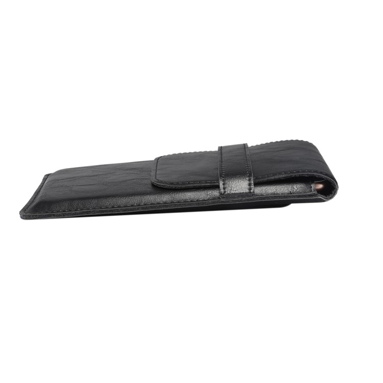 Bolso De La Caja Del Teléfono Móvil De La Bolsa Del Teléfono Del Cuero De La Bolsa De Los Hombres, Ajuste Para 4.8-6.3 Pulgadas De Teléfonos Elegantes - Negro-12