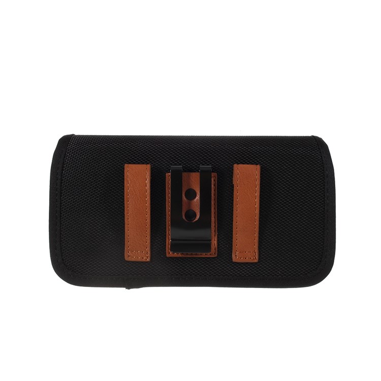 Universal Clip Hanging Waist Bag Card Holder Pouch Leather Phone Case for 5.5 inch Smartphones - Orange-2