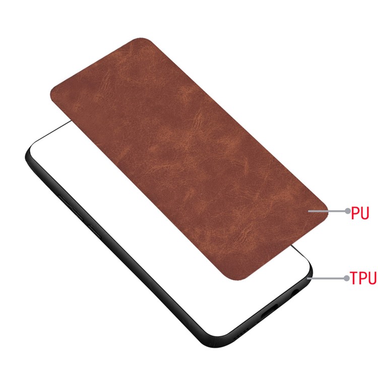 Leather Coated TPU Case for Infinix Smart 2 HD X609 - Brown-6