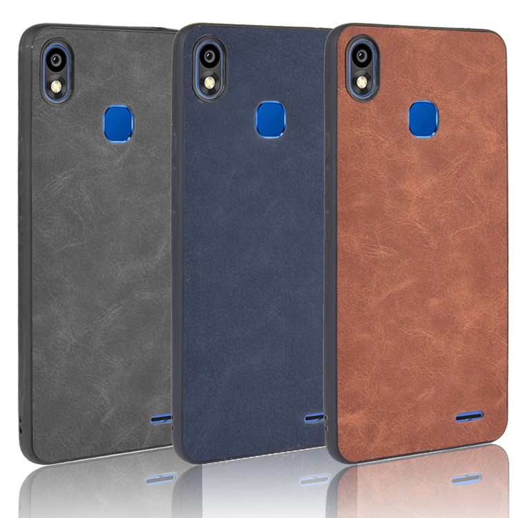 Leather Coated TPU Case for Infinix Smart 2 HD X609 - Brown-7