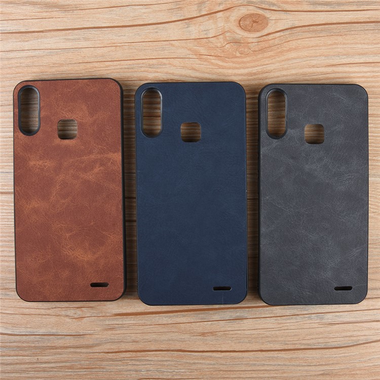 PU Leather Coated TPU + PC Hybrid Phone Casing for Infinix Hot 7 X624 - Brown-9