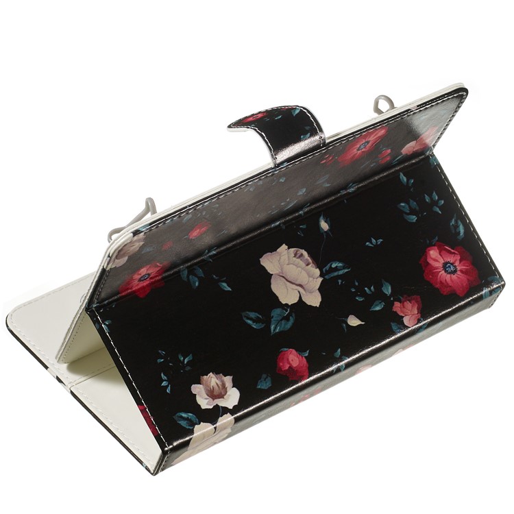 Impressão Padrão Universal Carteira De Couro Para 10 Polegadas Tablet PC - Flores Vivas-3