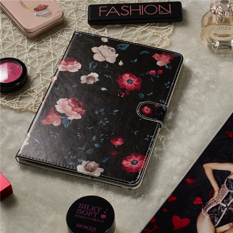 Impressão Padrão Universal Carteira De Couro Para 10 Polegadas Tablet PC - Flores Vivas-5