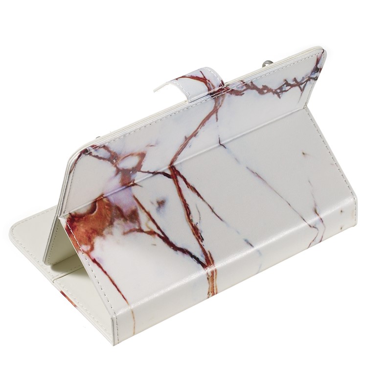 Etui Portefeuille Universel En Cuir Pour PC Tablette 10 Pouces - Marbre Blanc-3