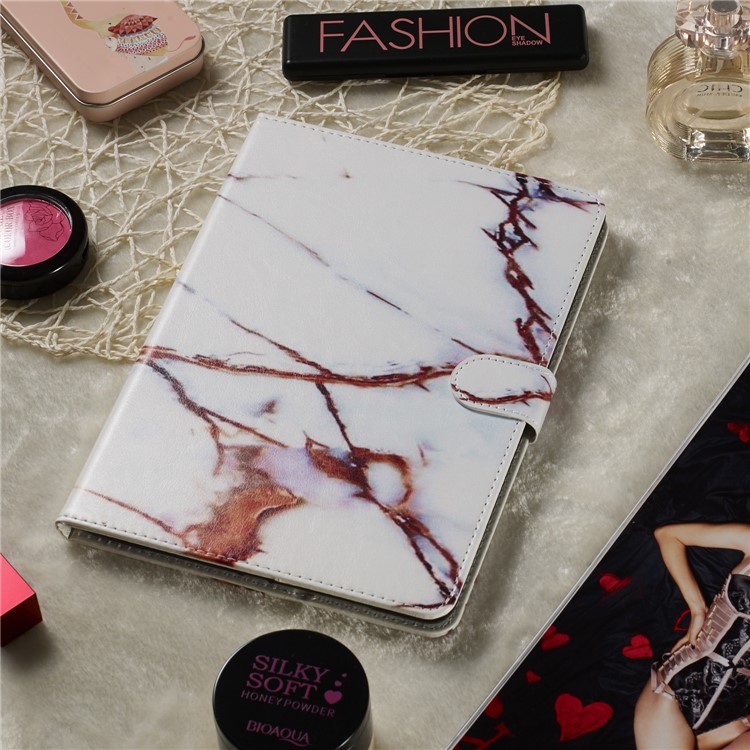 Etui Portefeuille Universel En Cuir Pour PC Tablette 10 Pouces - Marbre Blanc-5