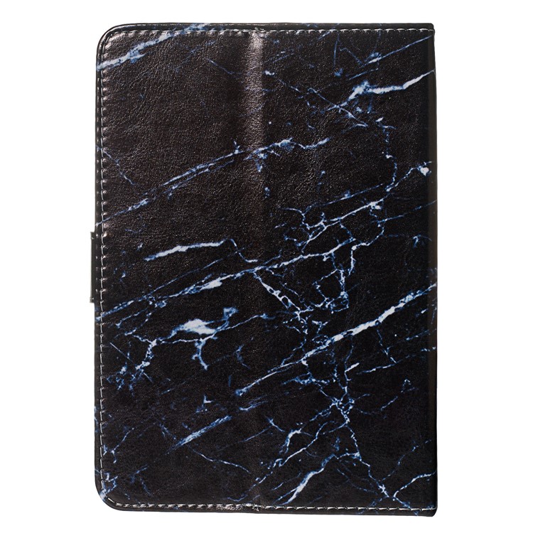 Pattern Printing Universal Leather Wallet Case for 10-inch Tablet PC - Black Marble-2