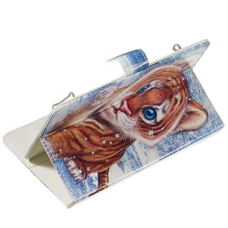 Pattern Printing Universal Leather Wallet Case for 8-inch Tablet PC - Tiger-3