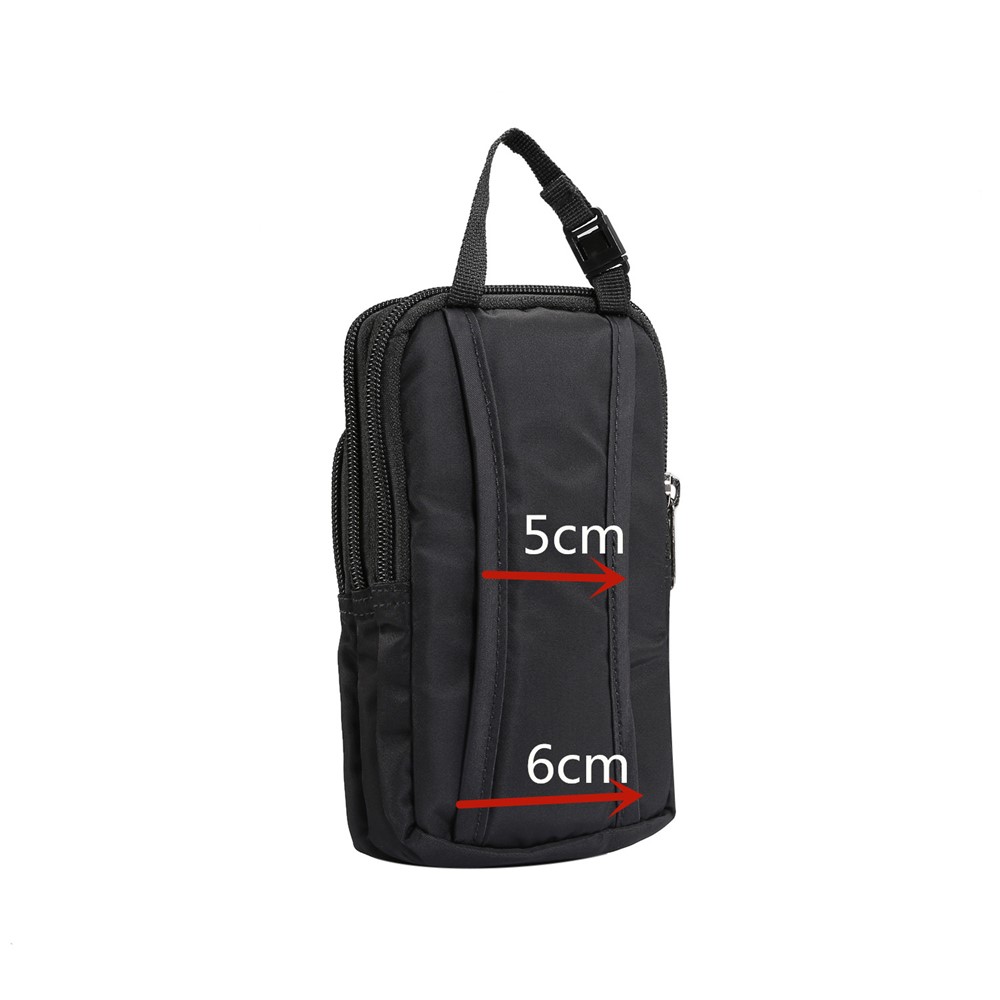 Multi-functional Nylon Leisure Sports Bag Pouch, Inner Size: 17.5 x 10 x 3cm - Black-11