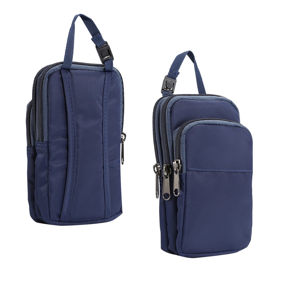 Malote De Nylon Multi-funcional Do Saco Dos Esportes Do Lazer, Tamanho Interno: 17,5 X 10 X 3cm - Azul Marinho-1