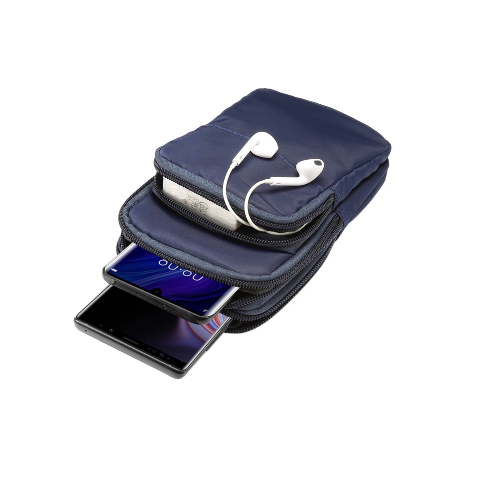 Malote De Nylon Multi-funcional Do Saco Dos Esportes Do Lazer, Tamanho Interno: 17,5 X 10 X 3cm - Azul Marinho-8