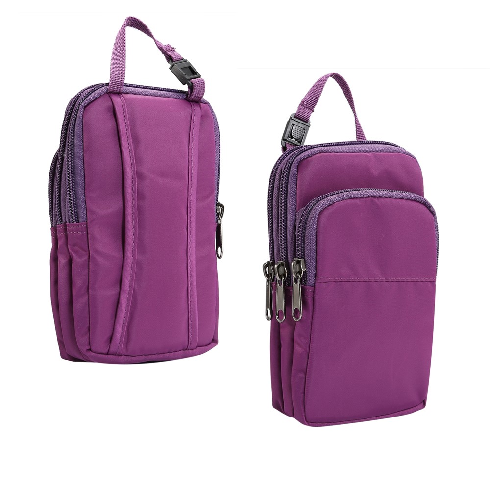 Malote De Nylon Multi-funcional Do Saco Dos Esportes Do Lazer, Tamanho Interno: 17,5 X 10 X 3cm - Roxa-1