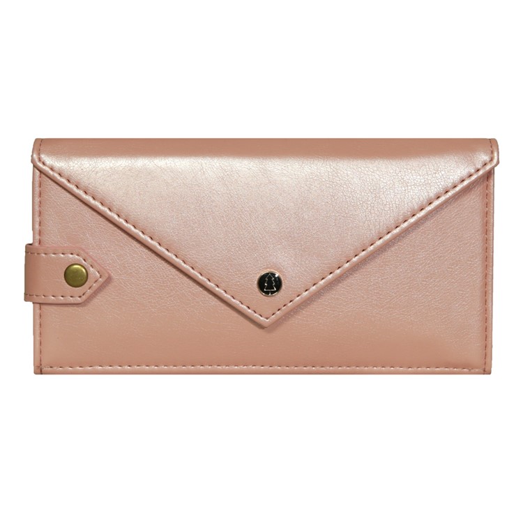 Envelope-shaped PU Leather Wallet Phone Bag Case for 5.5-6.5 inch Smartphones - Rose Gold-2