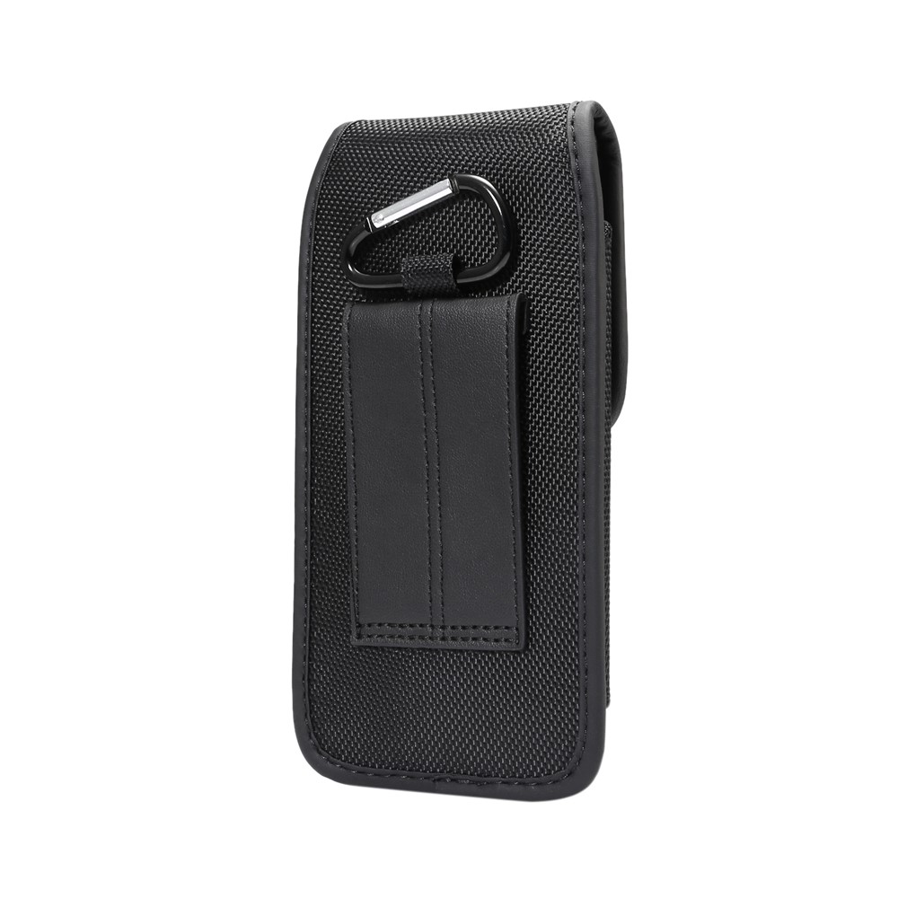 Oxford Tuch Nylon Universal Clip Hängende Taille Tasche Kartenhalter Beutel Männer Handytasche Für 5,5-6.3inch Smartphones - Schwarz