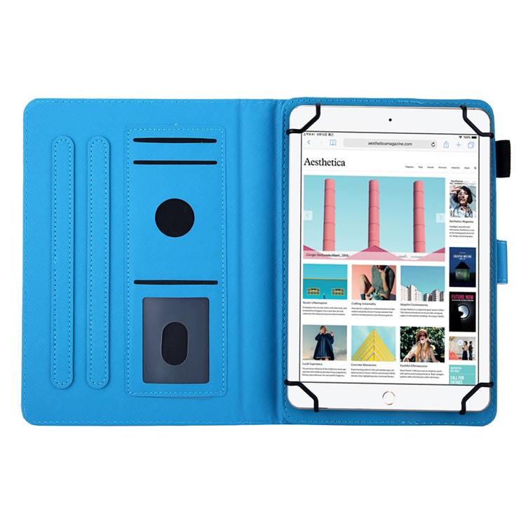 Impressão Padrão Universal PU Couro Stand Tablet Capa Para Tablets De 8 Polegadas - Gato-6