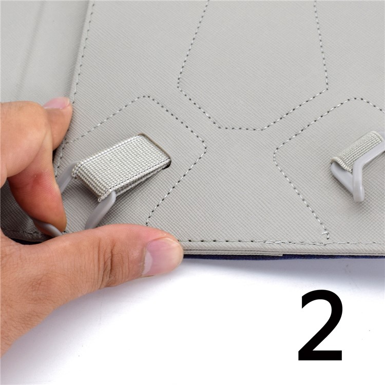Modèle Universel Impression Coque En Cuir PU Stand Portefeuille Pour Tablettes De 8 Pouces - L'éléphant-10