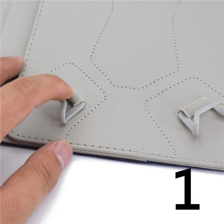 Modèle Universel Impression Coque En Cuir PU Stand Portefeuille Pour Tablettes De 8 Pouces - L'éléphant-9