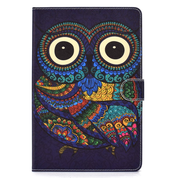 Modèle Universel Impression Coque En Cuir PU Stand Portefeuille Pour Tablettes De 8 Pouces - Hibou-2