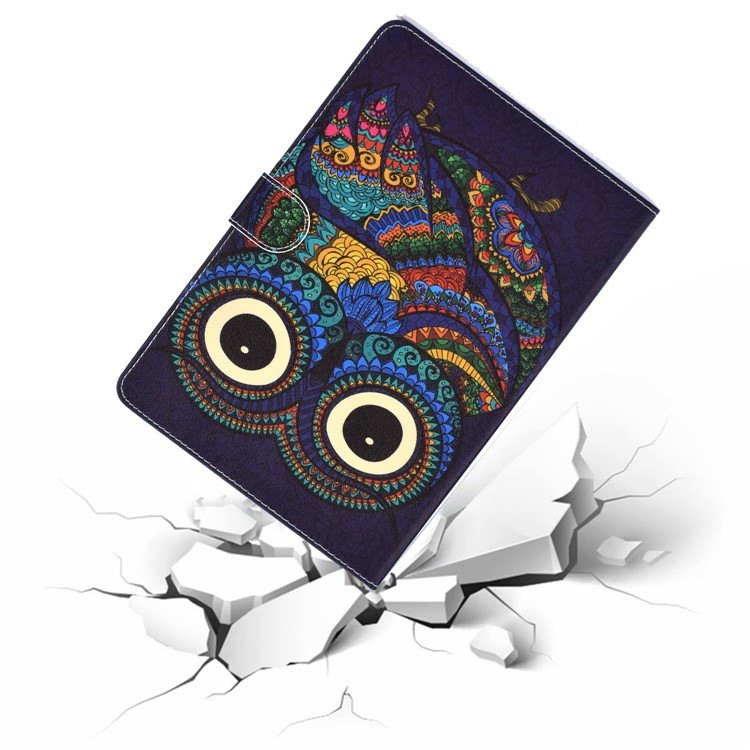 Modèle Universel Impression Coque En Cuir PU Stand Portefeuille Pour Tablettes De 8 Pouces - Hibou-7