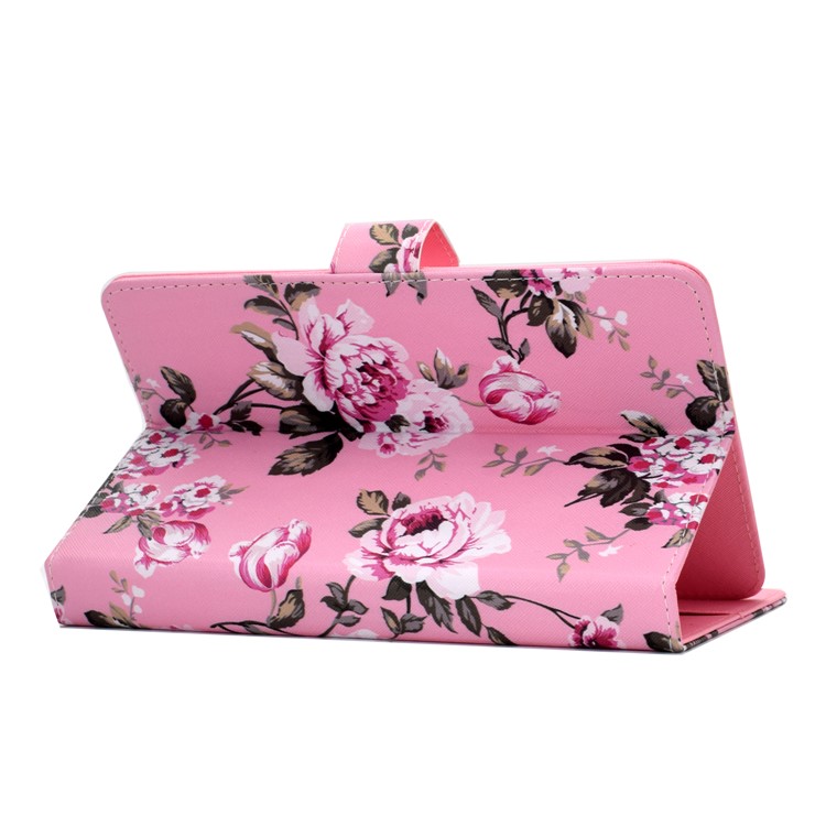 Custodia A Portafoglio In Pelle PU Con Motivo Universale Per Tablet Da 8 Pollici - Fiori-4