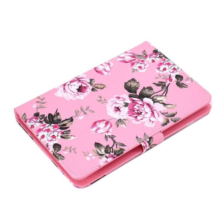 Custodia A Portafoglio In Pelle PU Con Motivo Universale Per Tablet Da 8 Pollici - Fiori-6