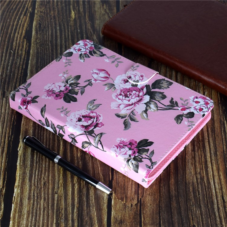Custodia A Portafoglio In Pelle PU Con Motivo Universale Per Tablet Da 8 Pollici - Fiori-8