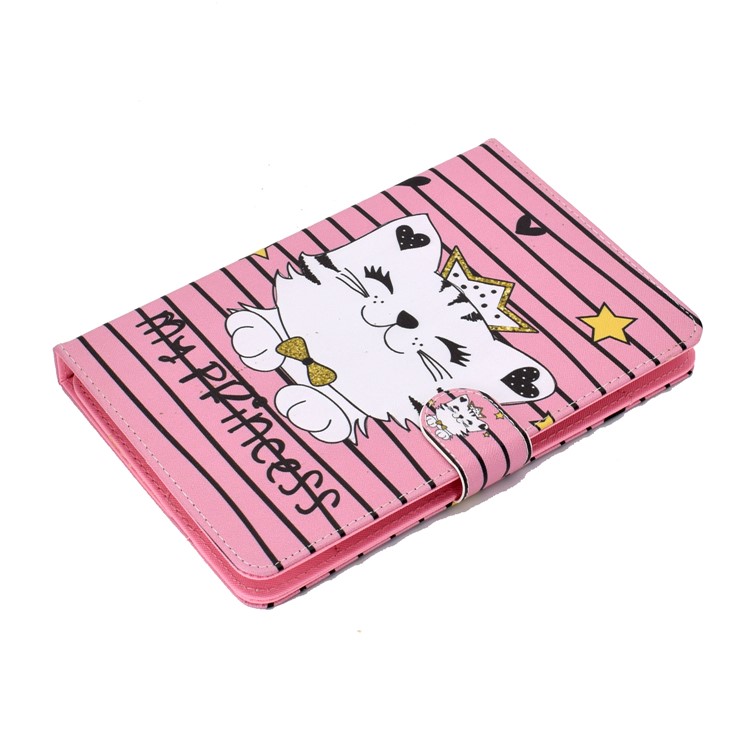 Universal Pattern Printing PU Leather Stand Wallet Shell for 8 inch Tablets - Cat-5