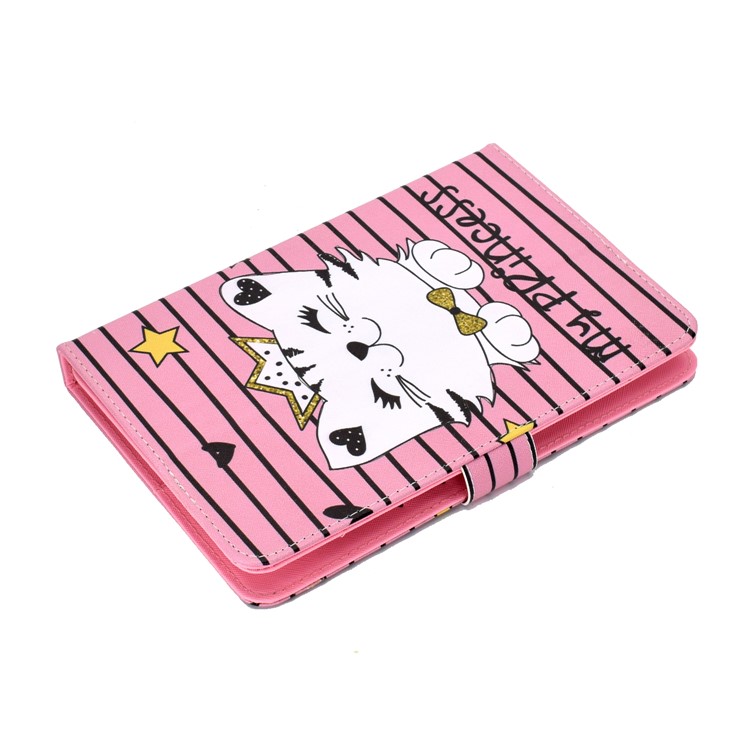 Universal Pattern Printing PU Leather Stand Wallet Shell for 8 inch Tablets - Cat-6